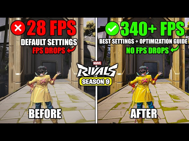 Marvel Rivals Season 9 FPS BOOST Guide | Marvel Rivals Season 9 Fix FPS Drops, Lag & Best Settings