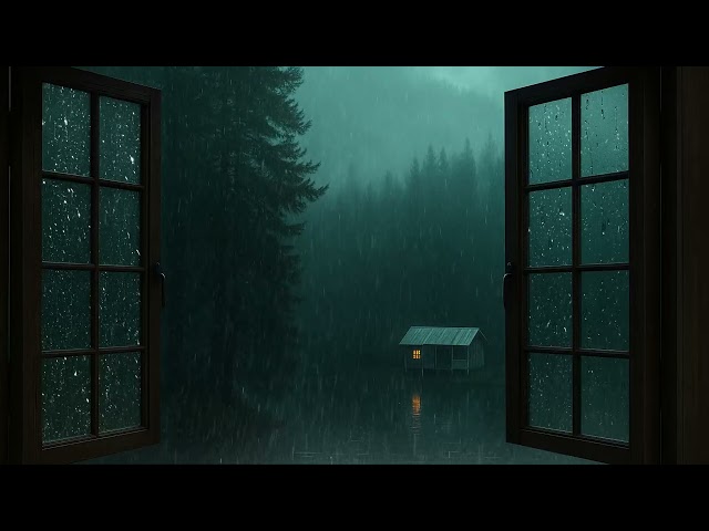 Heavy Rain Sounds for Sleep, Study & Relax | 3 Hour of Soothing Rain