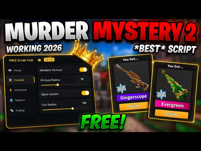 *NO KEY* Murder Mystery 2 Script | Auto Farm, Aimbot, Role Esp & more! | MOBILE SUPPORT