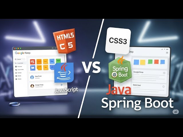 Full-Stack Google Keep Clone | Spring Boot + PostgreSQL + JS