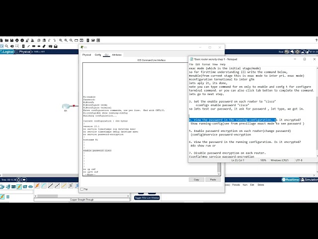 Cisco lab 1 Basic router configuration