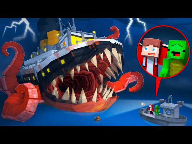 JJ and Mikey vs INFECTED OCEAN - Maizen Minecraft Animation