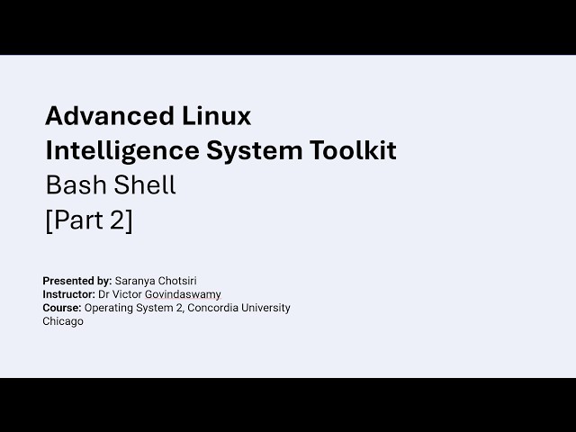 Advanced Linux Intelligence System Toolkit [Part 2]
