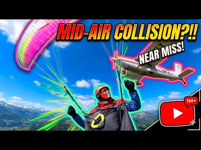 paraglider  alomost dies reaction