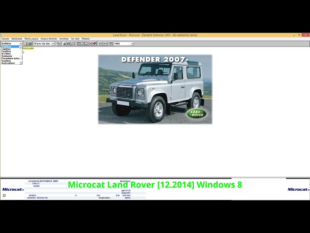 Microcat Land Rover 12.2014 on Windows 8 #microcat #microcatlandrover #landrover #landroverdefender