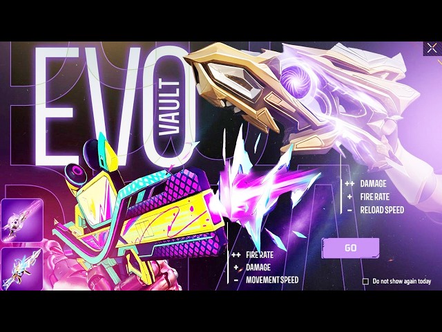 Evo Vault (++Damage + Fire rate)   | Free Fire Max | #gaming   ((🥰))