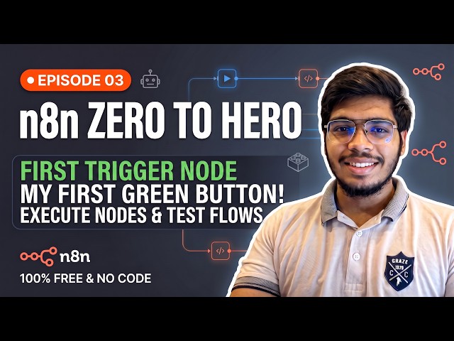 n8n Zero to Hero: Episode 3 • My First Green Button (Mastering Trigger Nodes & Executing Workflows)