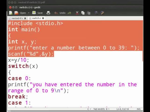 Nested If And Switch Statement - Nepali