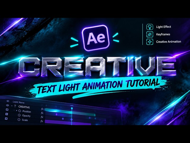 Adobe After Effects Text Light Animation Tutorial | Cinematic Light Text Effect