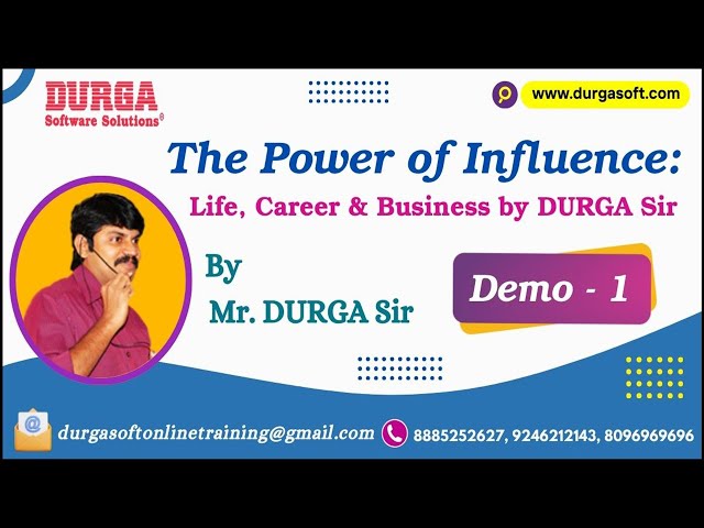 The Power of Influence: Life, Career & Business by DURGA Sir tutorials || by Mr. DURGA Sir