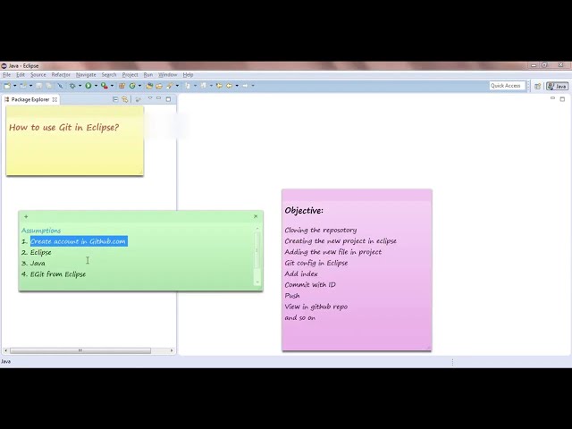 How to configure Git in Eclipse with Java project with step by step example