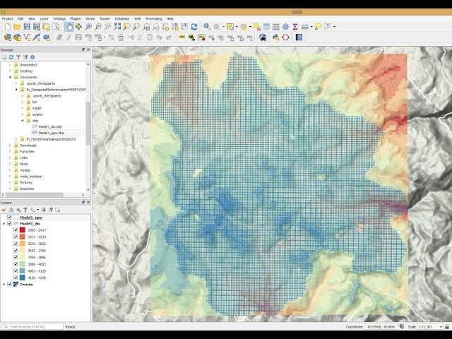 Geospatial Referentiation of a MODFLOW Model with Flopy - Tutorial