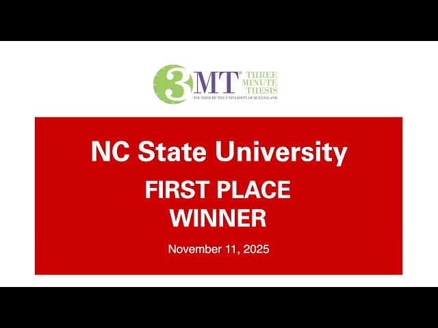 NC State 2025 Three Minute Thesis First-Place Winner, Thomas Thelen
