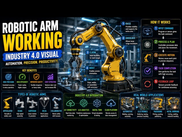 How Robotic Arms Work | Industry 4.0 Automation Explained in 3D 🤖🏭 | 3D DECODE