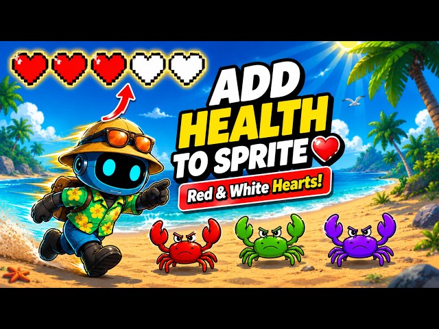 Add Health to Sprite in Scratch: Ro-Byte Adventure [Part 7]