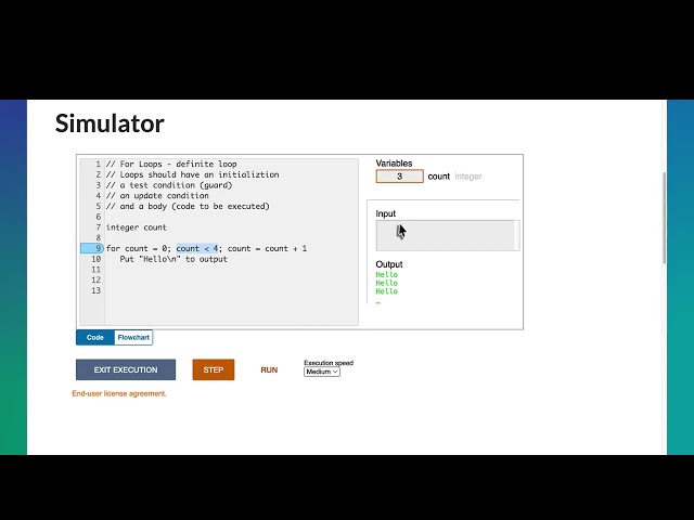 Mod 04 CIS125 For Loop Example 1 Using Step Feature