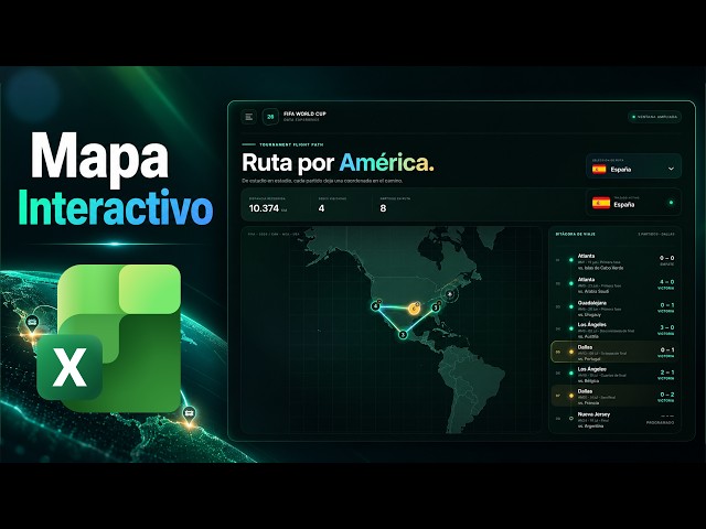 ⚽ Interactive Excel Map with FIFA 2026 World Cup Data
