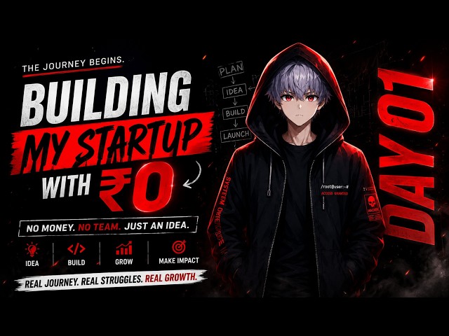 Building a Startup with ₹0 | Day 1 🚀
