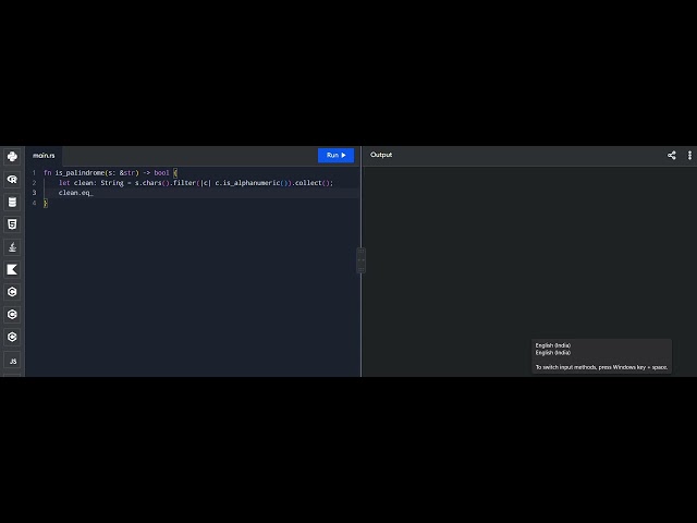 Palindrome Checker in Rust