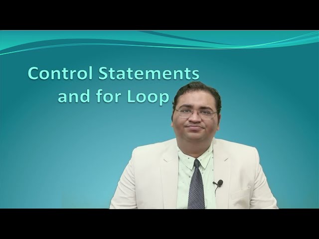 Control Statements the for statement #swayamprabha