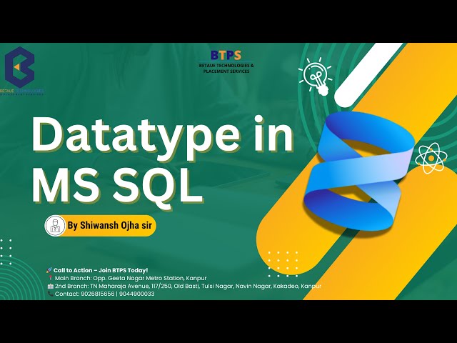Datatype in MS SQL #btpskanpur #education #programming #technology #coding