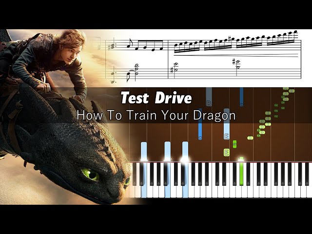 How To Train Your Dragon - Test Drive - Piano Tutorial with Sheet Music