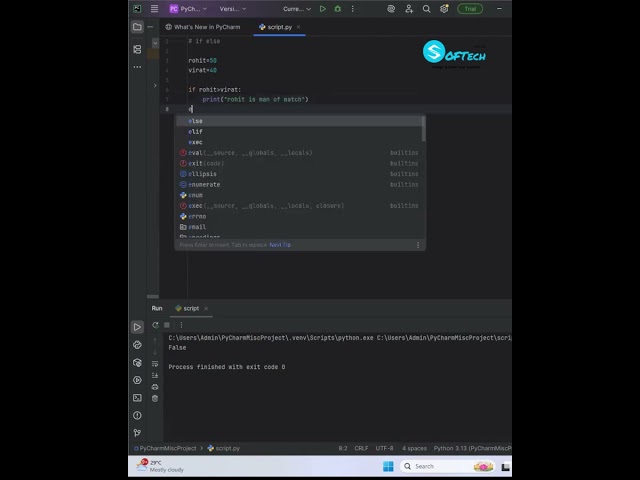 If Else in Python | Python Tutorial in Tamil Day -5