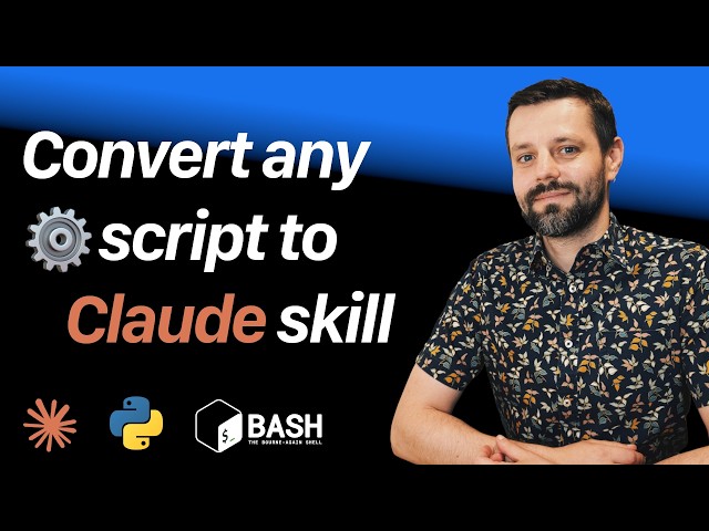 Convert any script to CLAUDE skill! Configuring AI tools for everyone! [Python] [Bash]