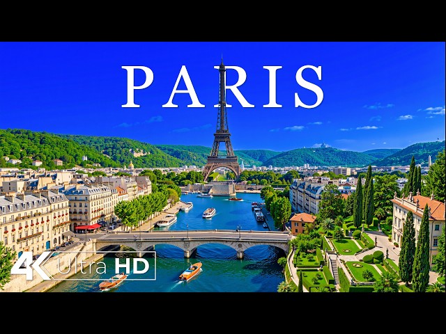 Paris 4K – Stunning Views of Eiffel Tower, Louvre & Scenic Streets (Ultra HD)
