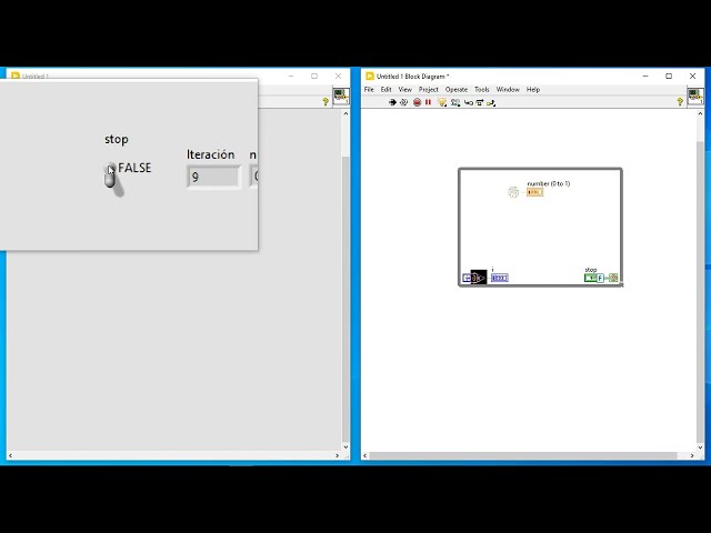 L4 estructura While Loop en LabVIEW.