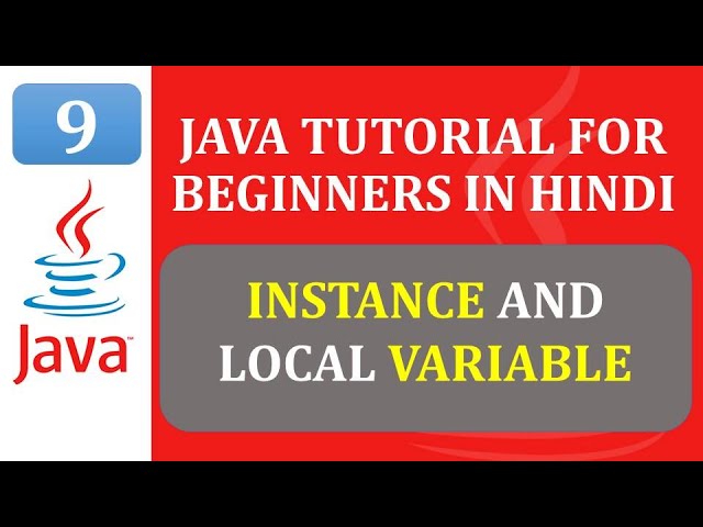 Types of variable in java in hindi | Instance and Local variables in java in hindi | java in hindi