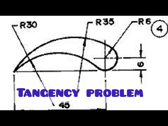 Tangency problems in | Technical drawing | Engineering drawing