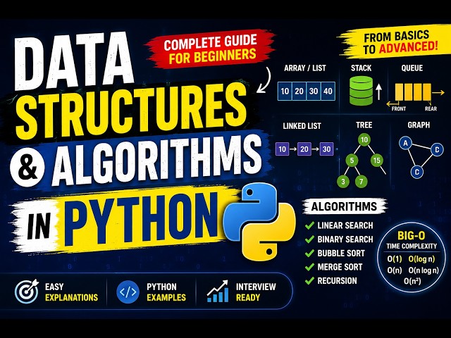 🎯 Data Structures & Algorithms in Python | Complete DSA Tutorial for Beginners 🚀