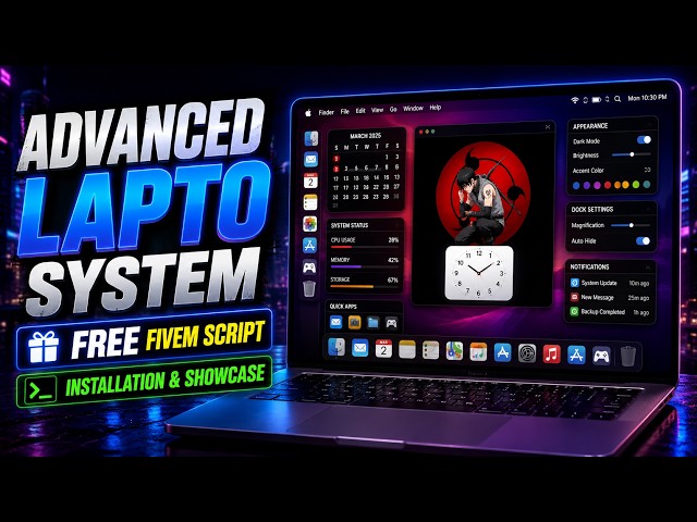 [FREE] Advanced Laptop System | macOS Laptop UI for FiveM | Installation & Showcase
