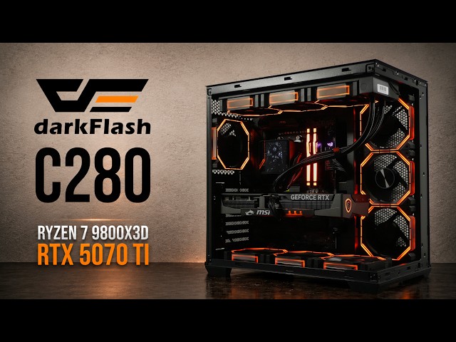 DarkFlash C280 ATX Gaming PC Build | RTX 5070 Ti & Ryzen 7 9800X3D