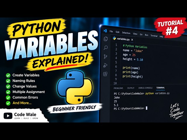 Python Variables Explained | Python Tutorial for Beginners