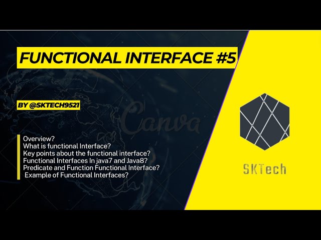 Functional Interface in Java | Example of Functional Interface | Predicate | Function Functional * 5