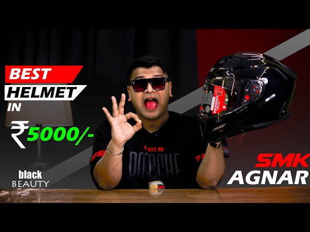 The Monster Is Back😍 SMK Agnar Gloss Black Helmet | Best Helmet in 5000? SMK Agnar Price & Features