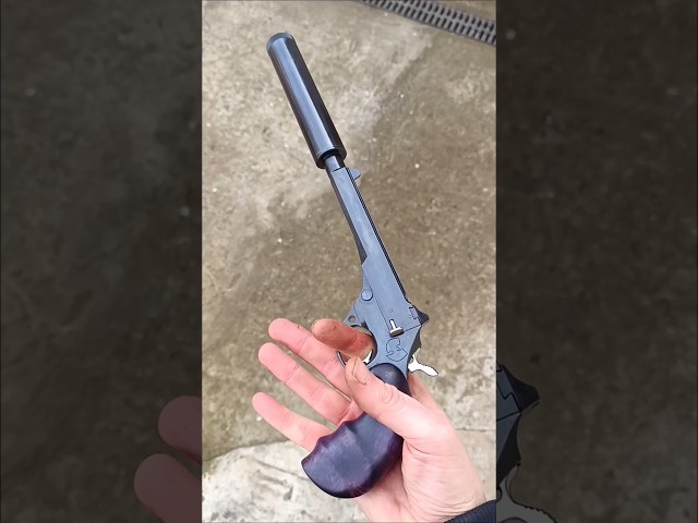 Самодельный пистолет под Флобер 4 мм V 3.0 баклажан