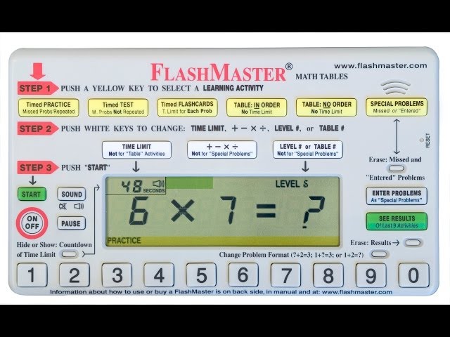 FlashMaster® Math Tables: What It Does and How It Works to Teach Math Facts (BUT: see new free App!)