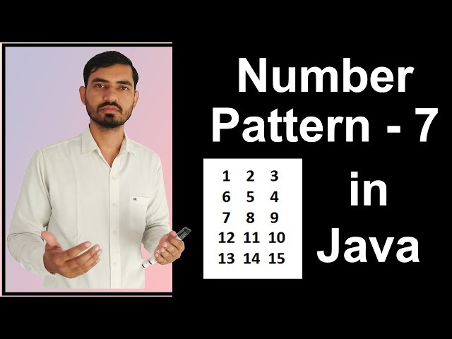 Number Pattern - 7 Program (Logic) in Java by Deepak