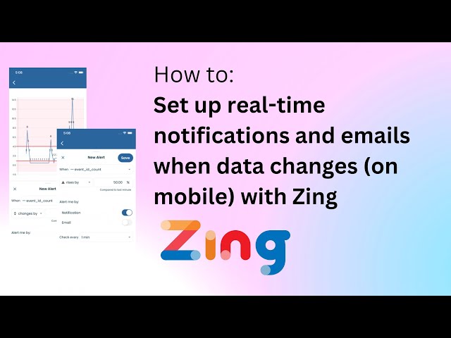 Real time push notifications and data alerts with Zing Data