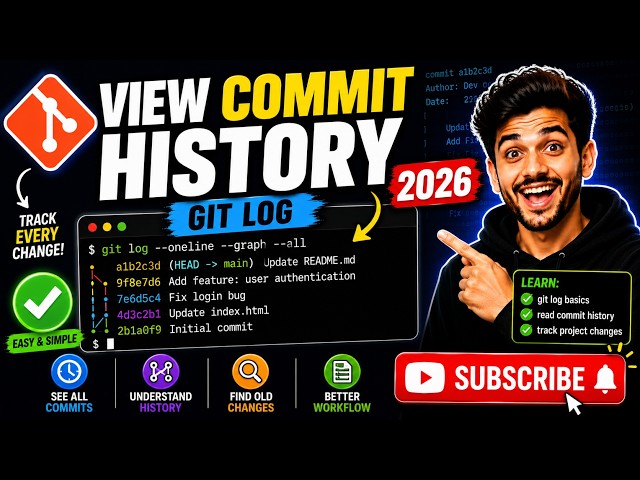 How to View Git Commit History | Git Log Explained (2026)