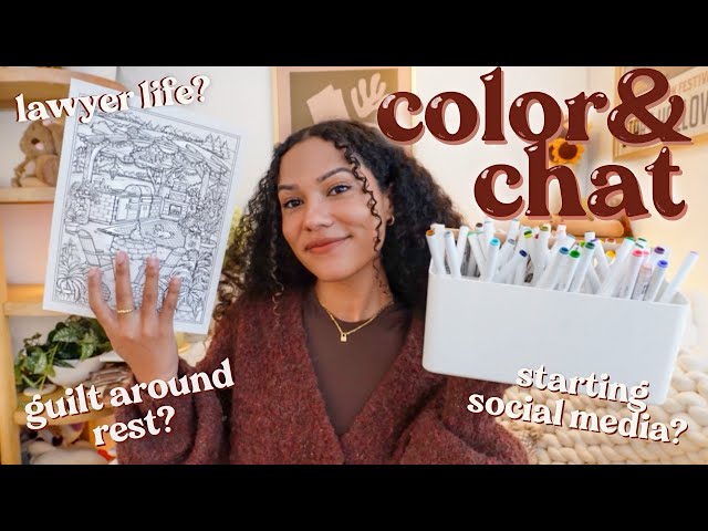 COLOR & YAP WITH ME🖍️ (life chats, advice on rest & mental health, creator tea, etc)