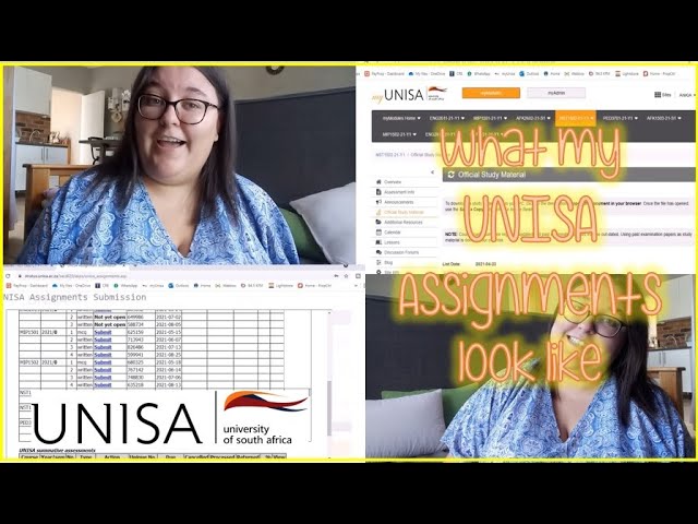 What my UNISA assignments look like | Online assignment submission