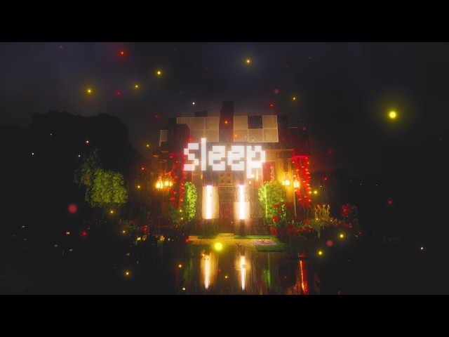 quiet thoughts and warm lights... (Minecraft Music With Rain & Ambience) [4K 60FPS]