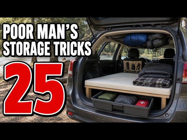 25 POOR MAN'S Camping Storage Tricks That Make a Small Car Feel Like a Camper