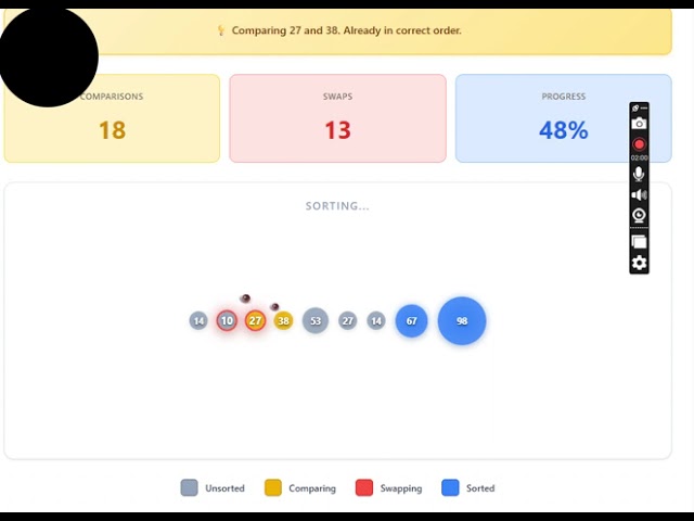 Bubble Sort Algorithm Explained - Step-by-Step Visual Tutorial with Voice Narration