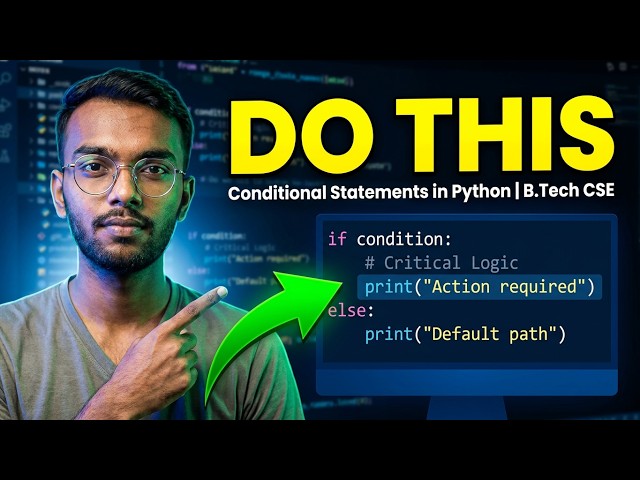 Conditional Statements in Python | Complete Tutorial for Beginners | B.Tech CSE