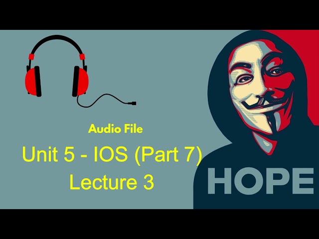 Unit 5 - IOS Architecture (Part 7) | Lecture 3 | Mobile Computing